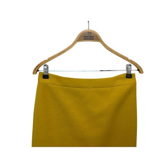 J.Crew No. 2 Pencil Skirt Womens Size 4 Mustard Yellow Wool Blend Mid-Length - Picture 3 of 8